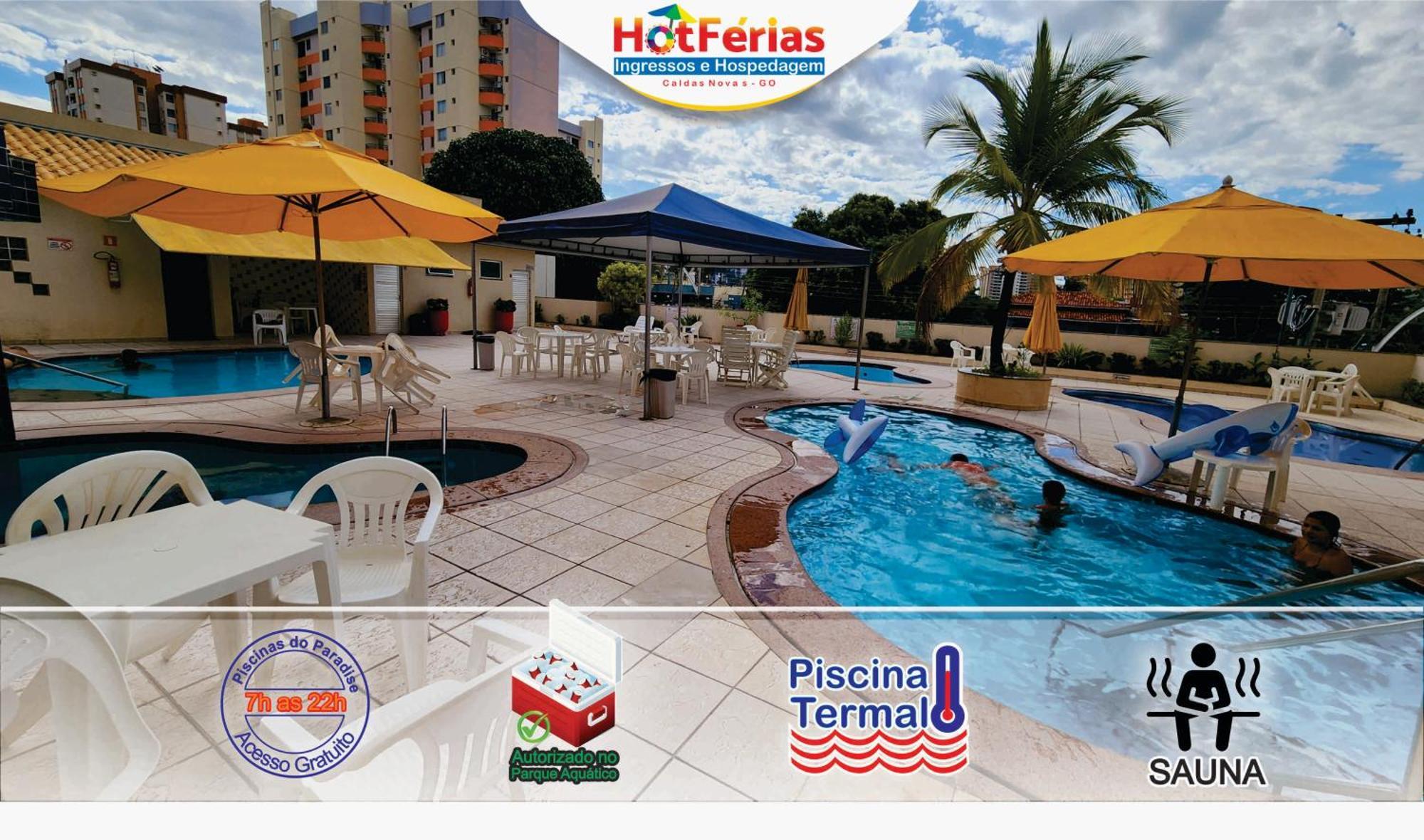 Flat Paradise, Piscinas Termais, Proximo Ao Centro - Hotferias Caldas Novas Extérieur photo
