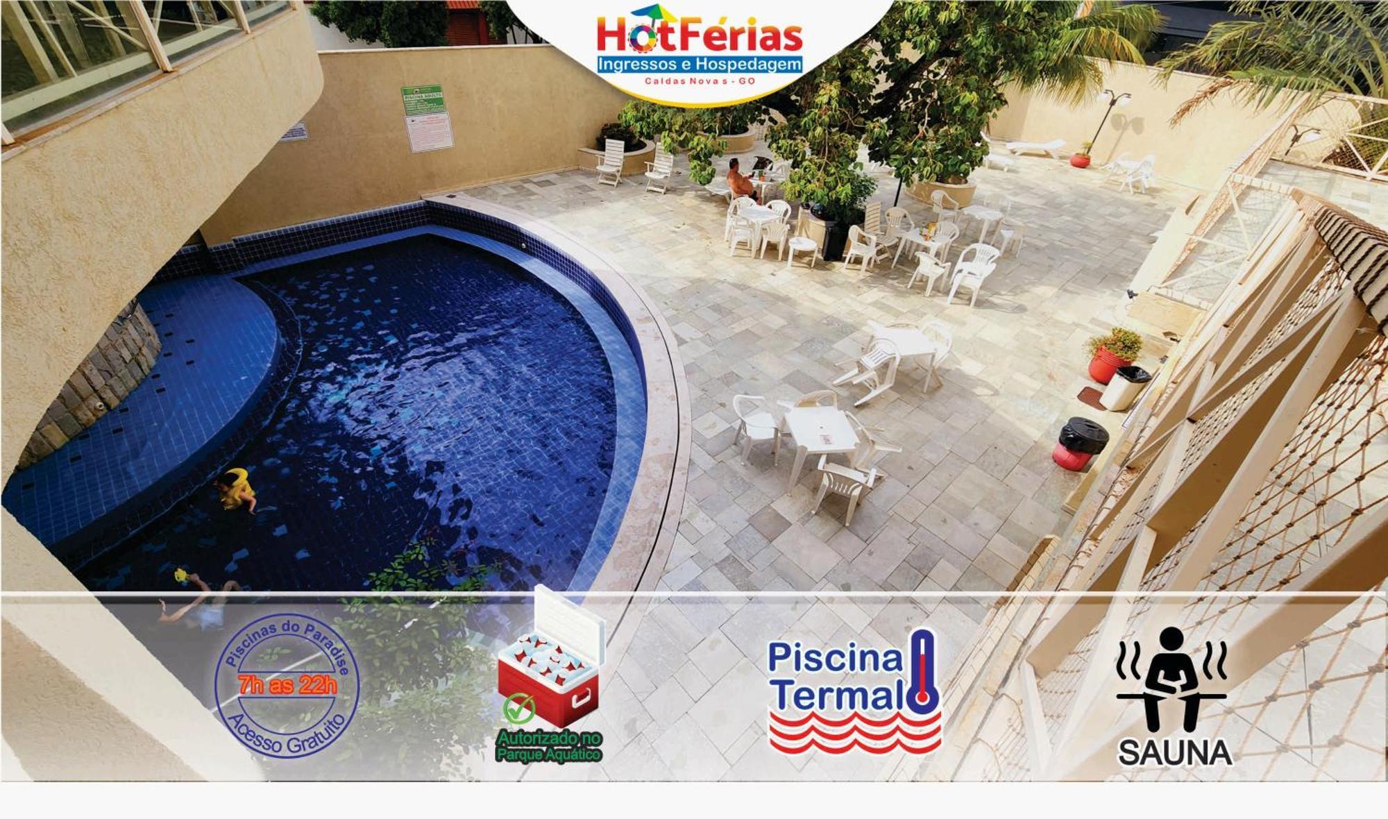 Flat Paradise, Piscinas Termais, Proximo Ao Centro - Hotferias Caldas Novas Extérieur photo