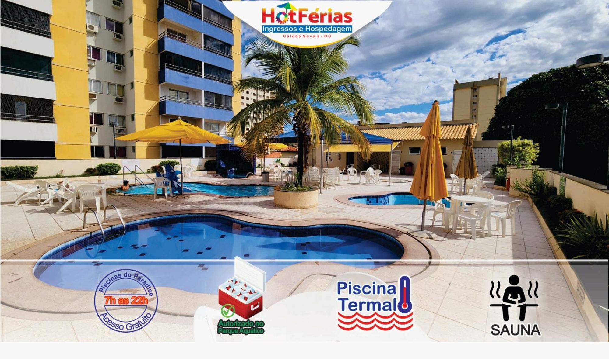 Flat Paradise, Piscinas Termais, Proximo Ao Centro - Hotferias Caldas Novas Extérieur photo